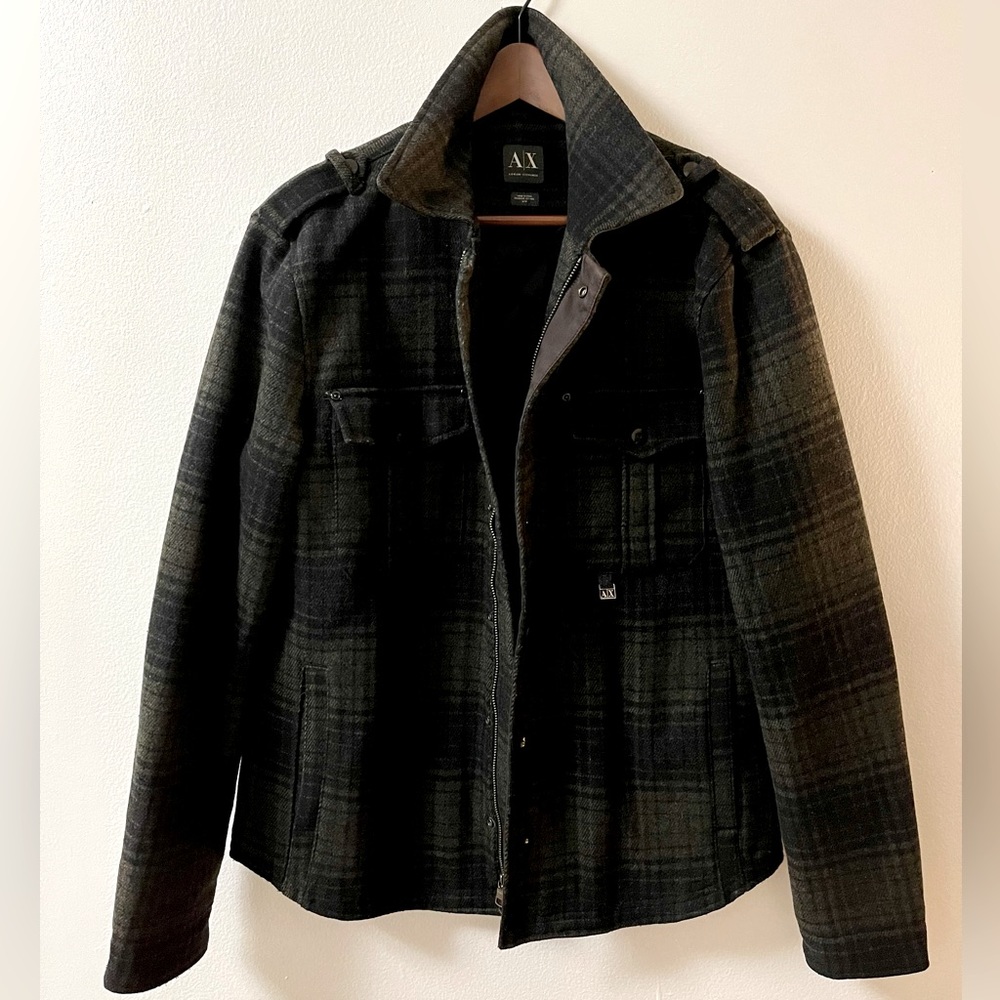 Armani Exchange Military Wool Coat